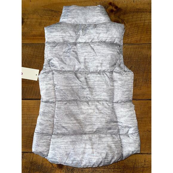 NWT Girls SO Heathered Gray Puffer Vest Pockets Winter Zip Up Size 7 - Picture 2 of 4